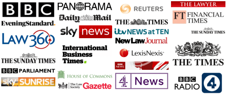 Tax Disputes Lawyers in the News and TV UK Media Interest